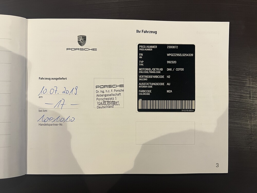 Porsche 911 Carrera S Cabriolet Sport-Design Sport-Chrono 450PS 2020-MJ 992 NW-Modell, J-293-FL