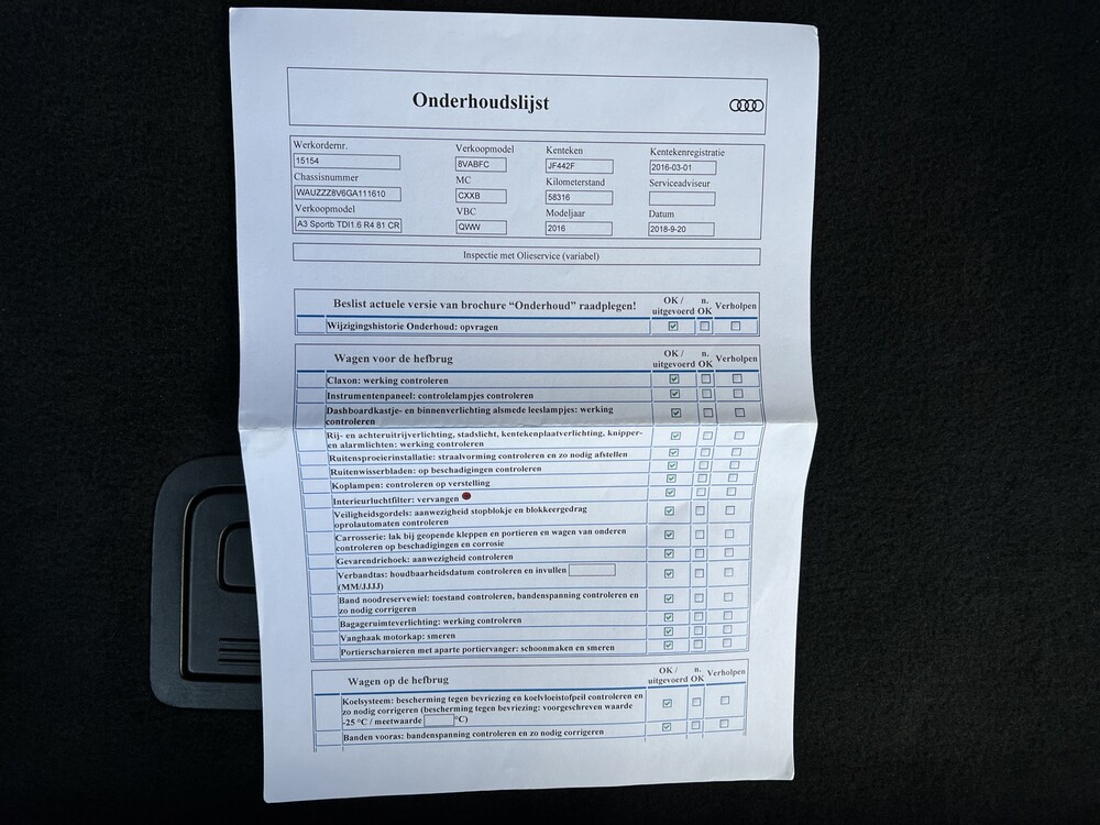 Audi A3 Sportback 1.6 TDI Ambition Pro Line 110PS 2016 -zumf. NL-, JF-442-F