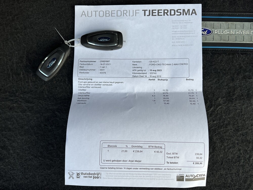 Ford C-Max 2.0 Plug-in Hybrid Titanium Plus 185hp 2015 -Orig. NL- , GS-622-T
