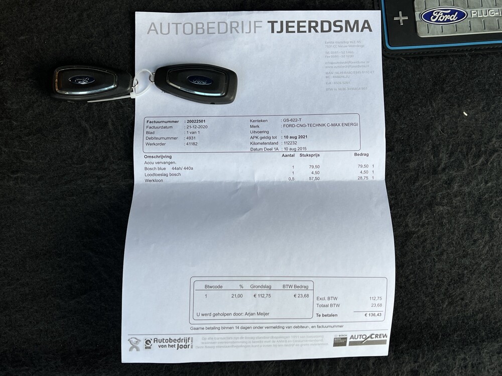 Ford C-Max 2.0 Plug-in Hybrid Titanium Plus 185hp 2015 -Orig. NL- , GS-622-T