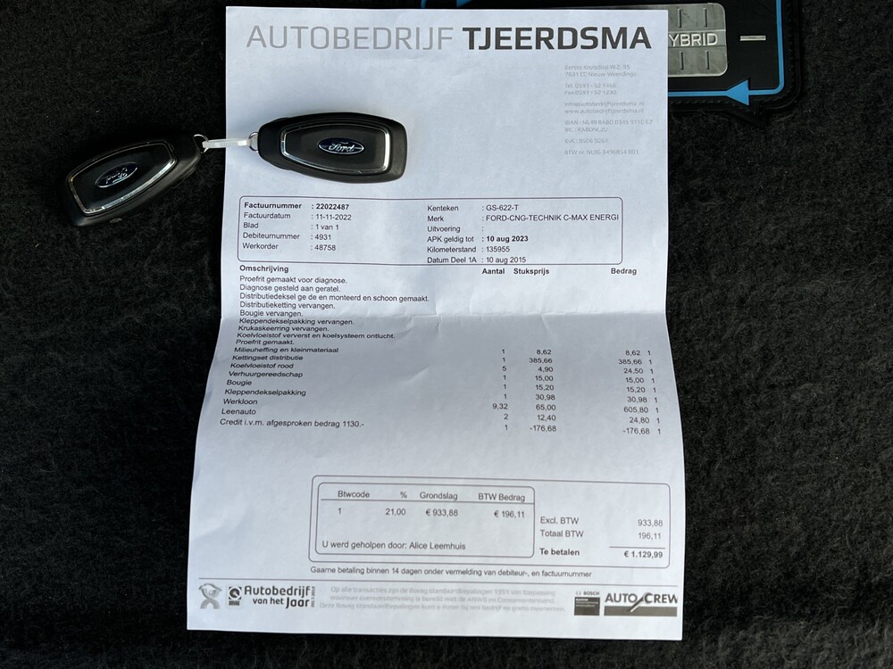 Ford C-Max 2.0 Plug-in Hybrid Titanium Plus 185hp 2015 -Orig. NL- , GS-622-T