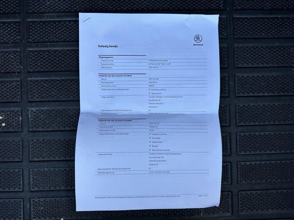 Skoda Octavia 1.0 TSI Greentech Ambition Business 116PS 2016 -Orig. NL-, KJ-172-H
