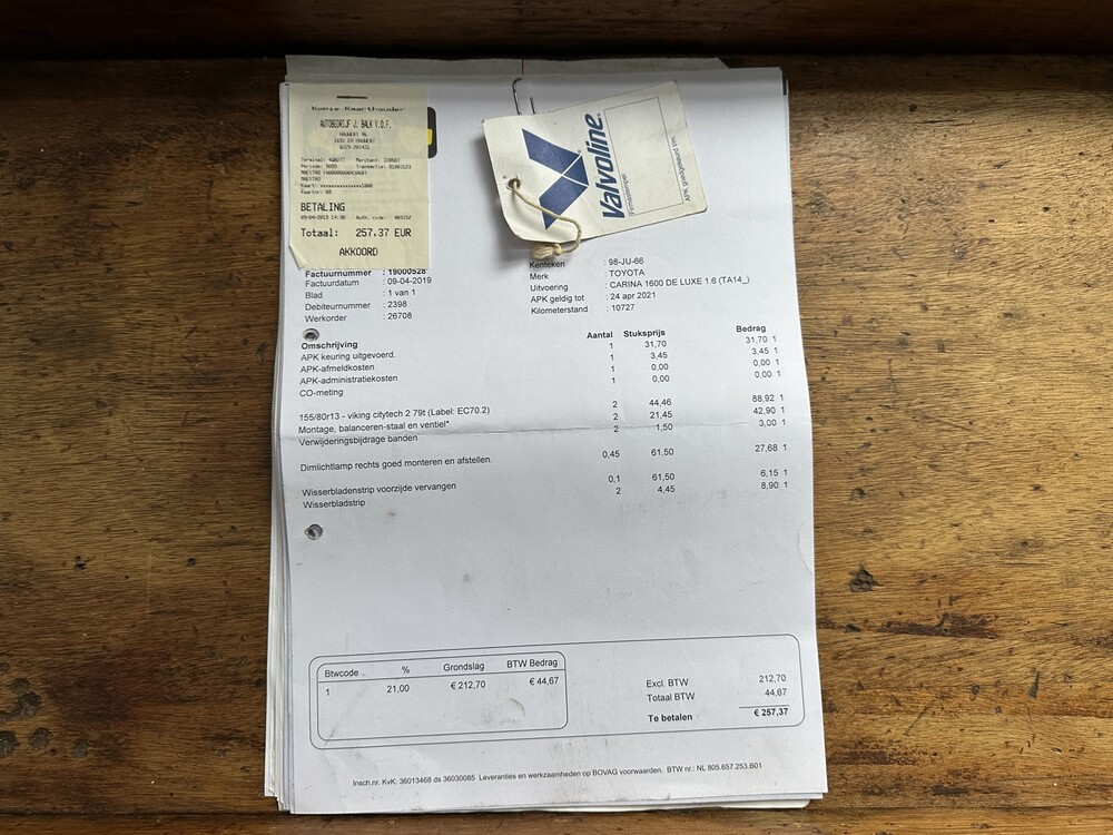 Toyota Carina 1.6 de Luxe 75PS 1976, 98-JU-66