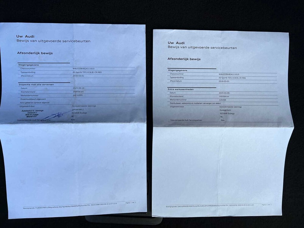 Audi A3 Sportback 1.6 TDI Ambition Pro Line 110PS 2016 -zumf. NL-, JF-442-F