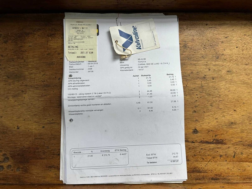 Toyota Carina 1.6 de Luxe 75PS 1976, 98-JU-66