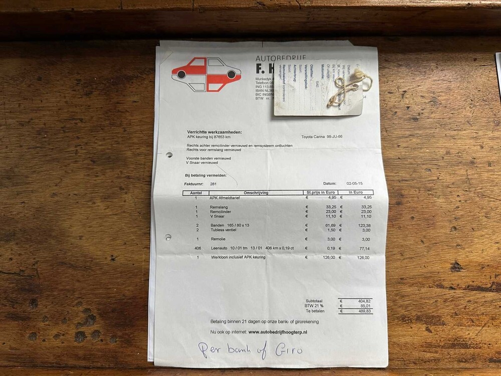 Toyota Carina 1.6 de Luxe 75PS 1976, 98-JU-66