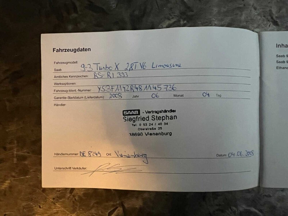 Saab 9-3 Sport Limousine 2.8 T V6 Aero XWD 300PS 2008, 15-TFS-9 -YOUNGTIMER-