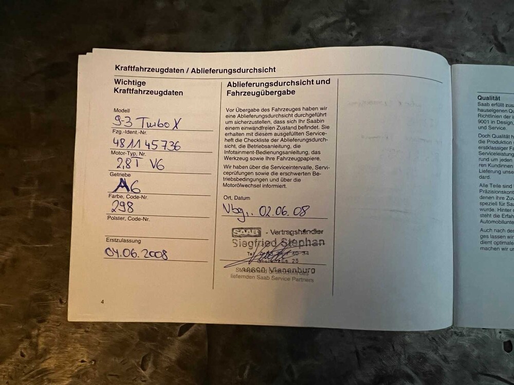 Saab 9-3 Sport Limousine 2.8 T V6 Aero XWD 300PS 2008, 15-TFS-9 -YOUNGTIMER-