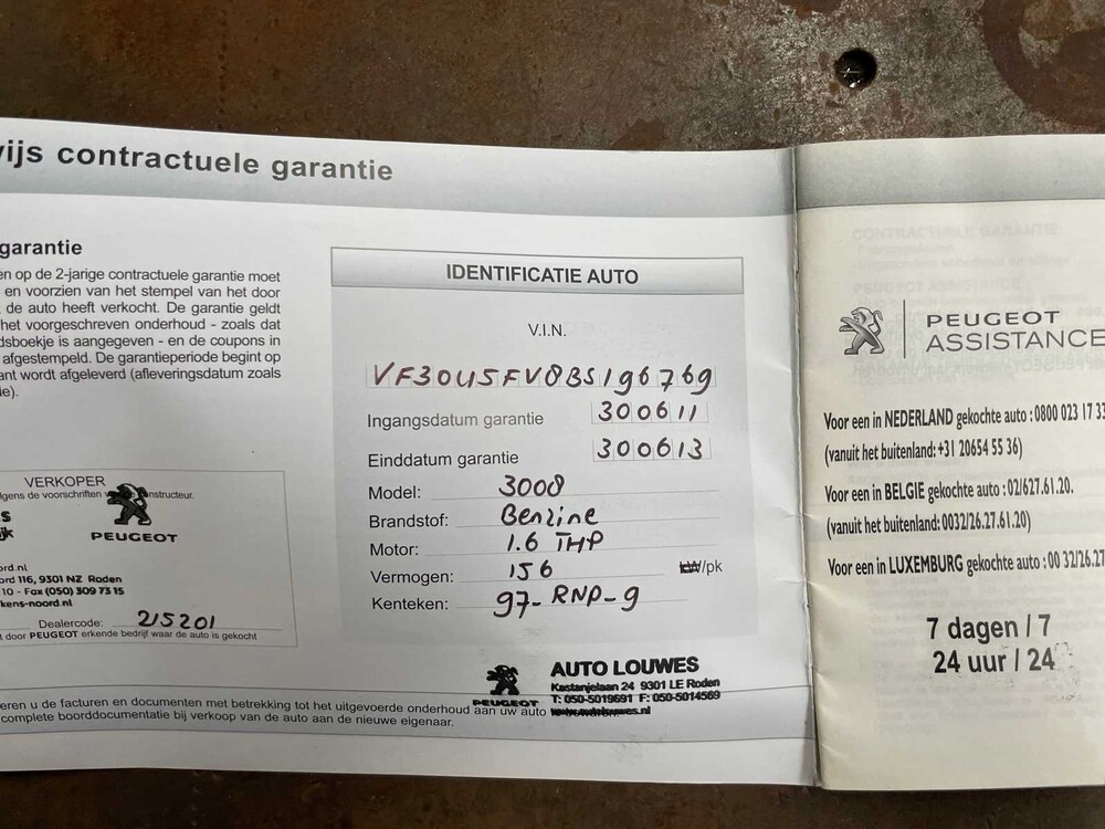 Peugeot 3008 1.6 THP ST 156PS 2011,- Orig. D - 97-RNP-9