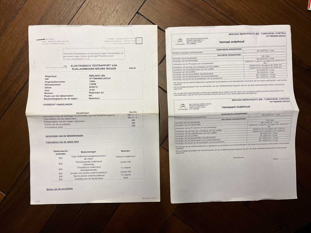 Citroen Berlingo 1.6 HDI 500 Club 75PS -Orig. NL- 2015, VP-495-R