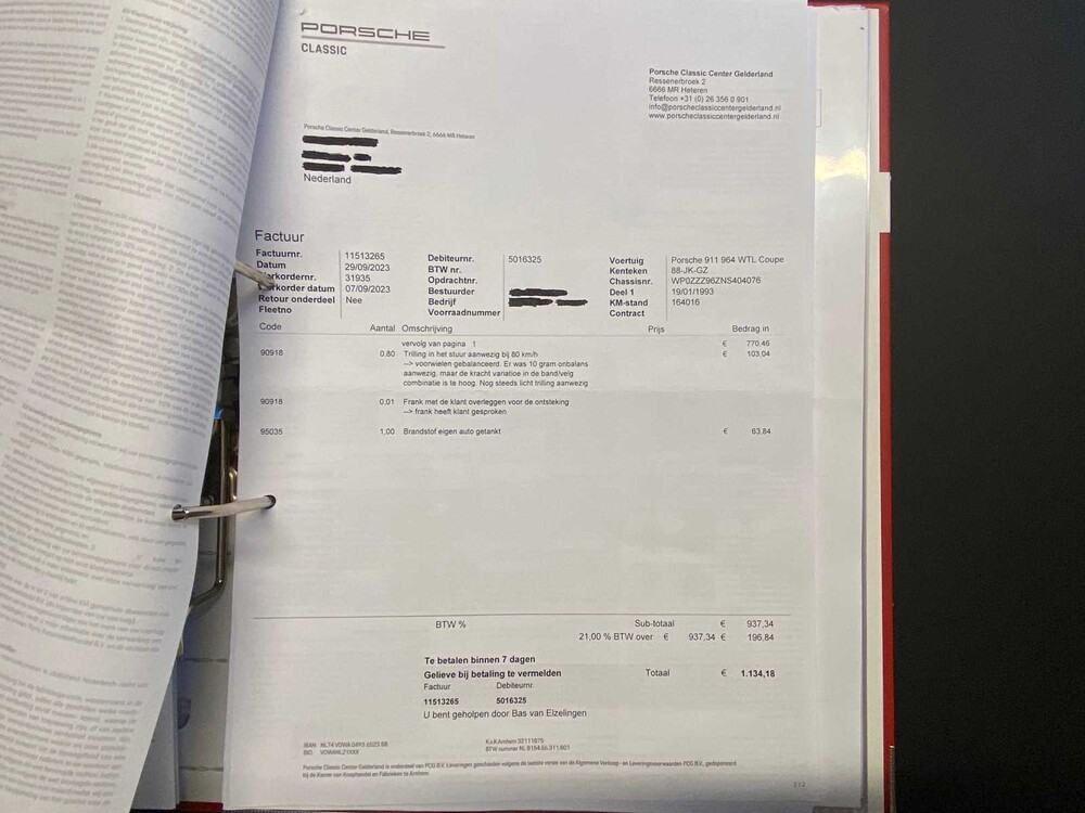 Porsche 911 964 WTL Carrera 4 Coupé 3.6 250hp 1993, 88-JK-GZ