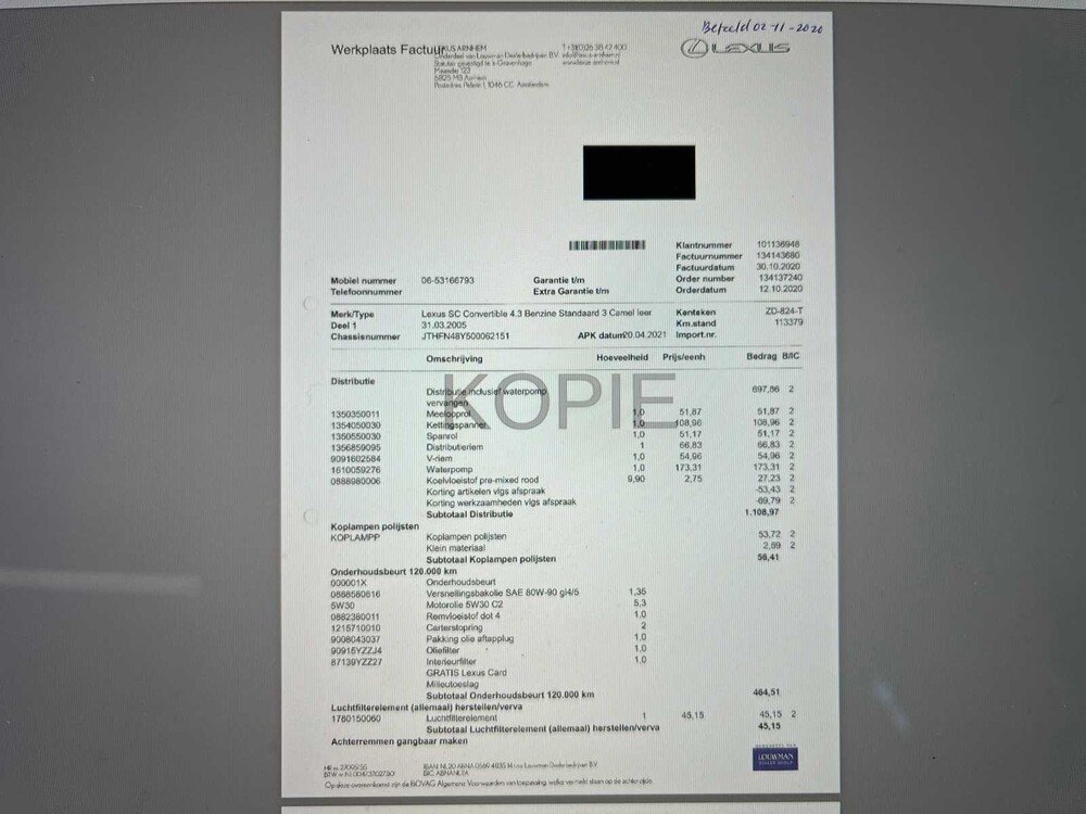 Lexus SC 430 286hp 2005 Cabriolet, ZD-824-T -Youngtimer-