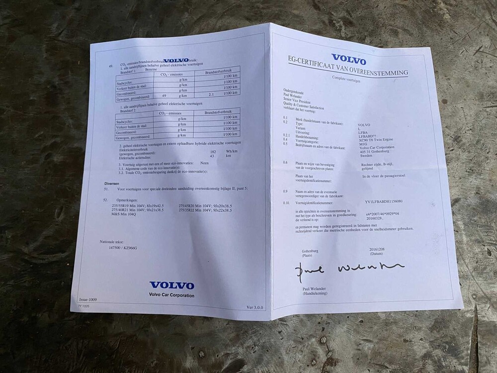 Volvo XC90 2.0 T8 TE AWD R-Design 320hp 2016 ORIG-NL, KZ-966-G