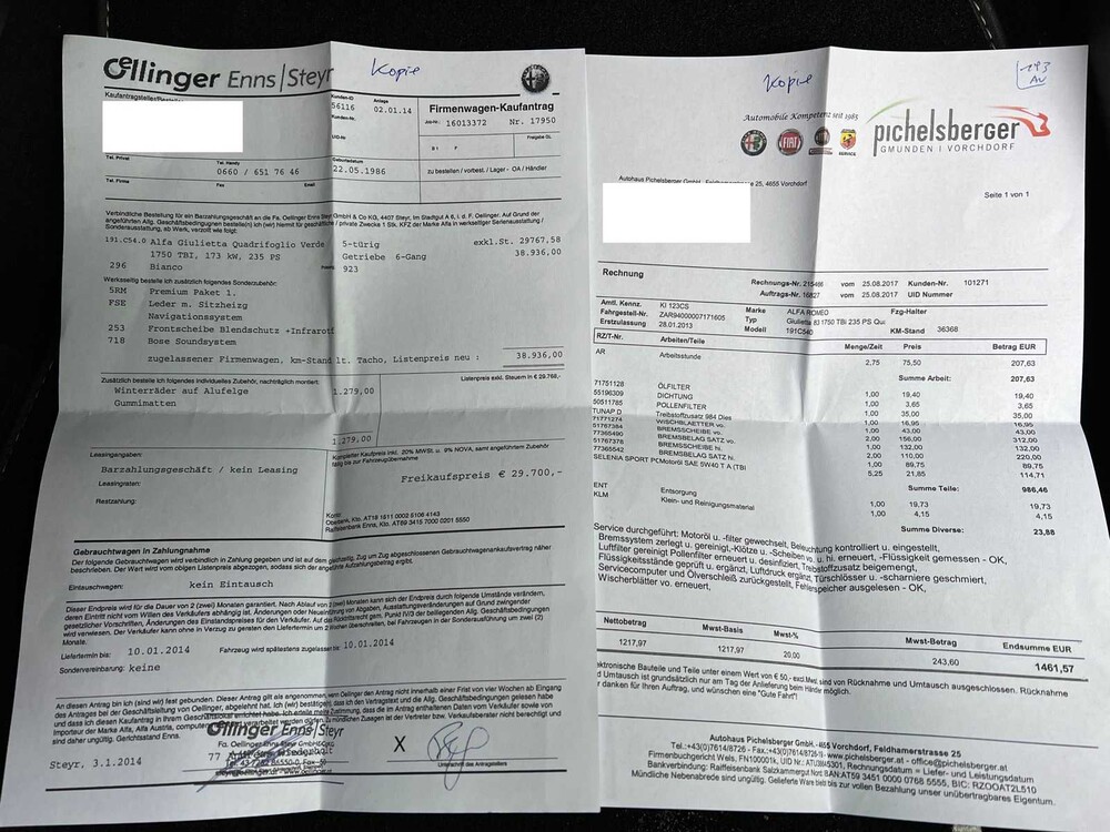 Alfa Romeo Giulietta Quadrifoglio Verde 235PS 2013, RX-265-V