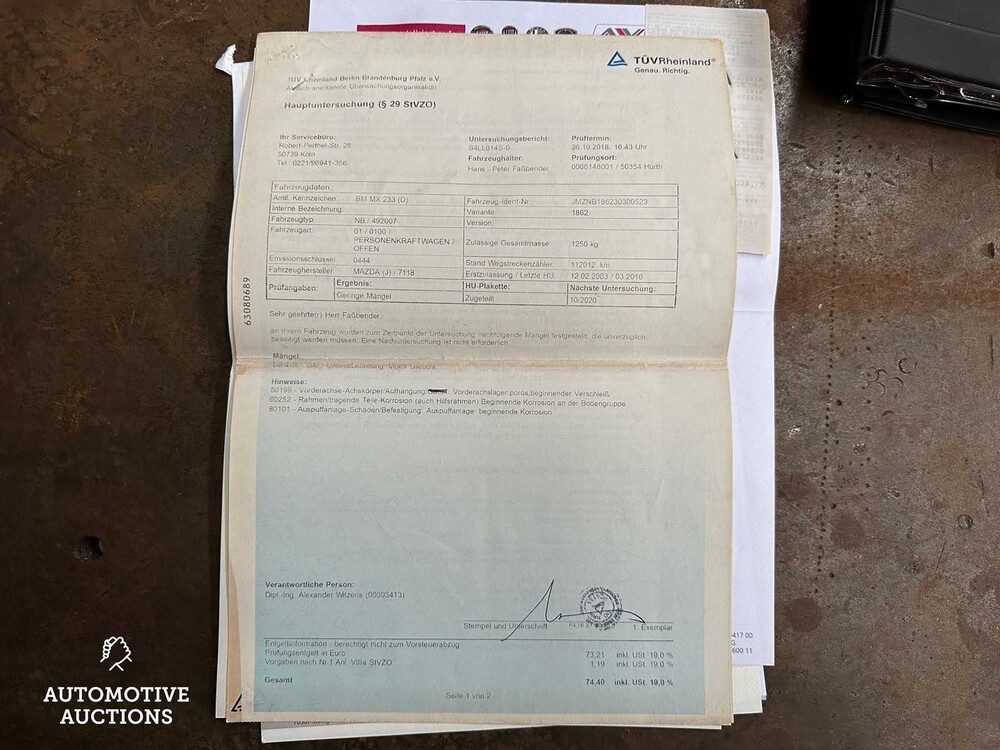 Mazda MX-5 Cabriolet NBFL 111hp 2003