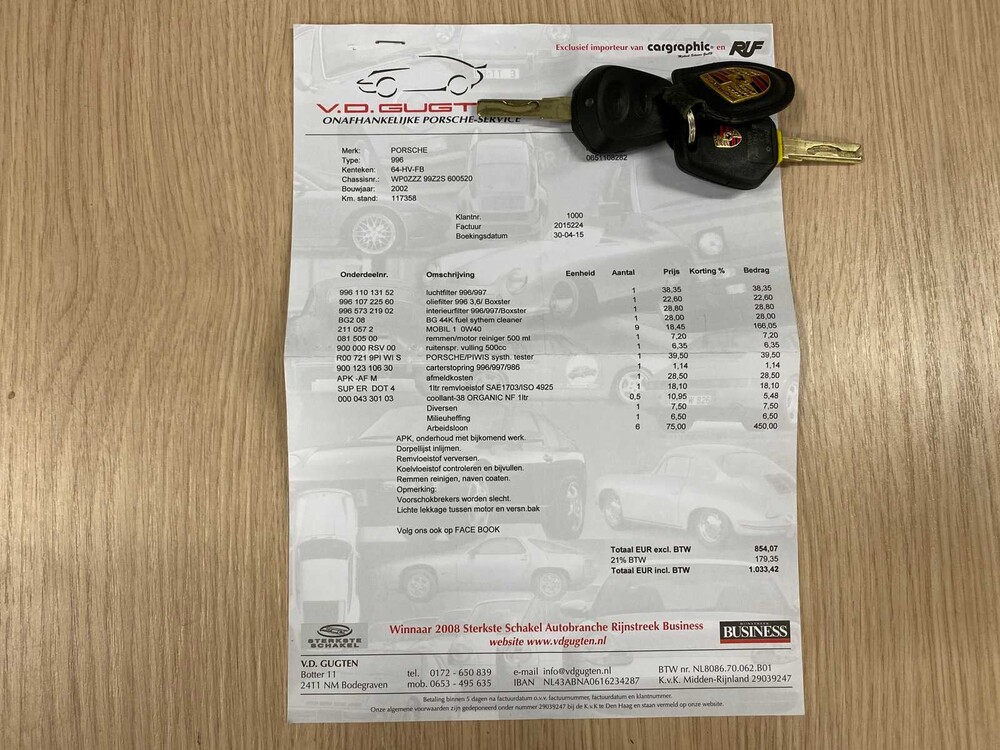 Porsche 911 Carrera 4 996 3.6 Coupé 320hp -Orig. NL- 2002, 64-HV-FB