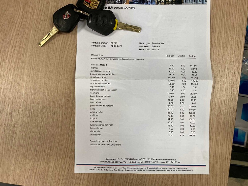 Porsche 911 Carrera 4 996 3.6 Coupé 320PS -Orig. NL- 2002, 64-HV-FB