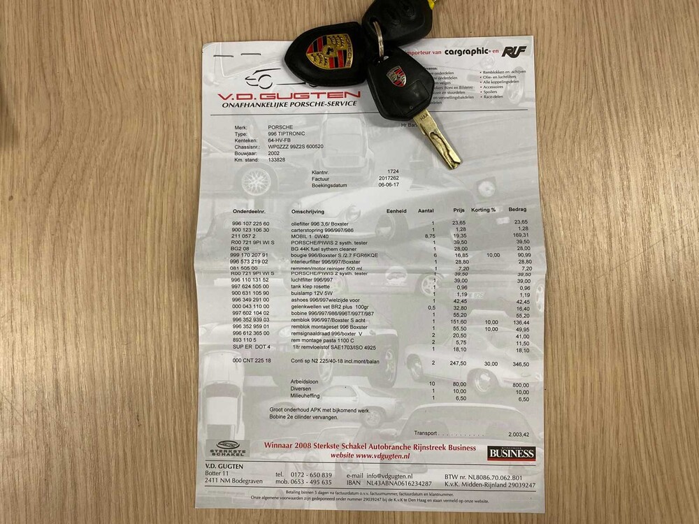 Porsche 911 Carrera 4 996 3.6 Coupé 320PS -Orig. NL- 2002, 64-HV-FB