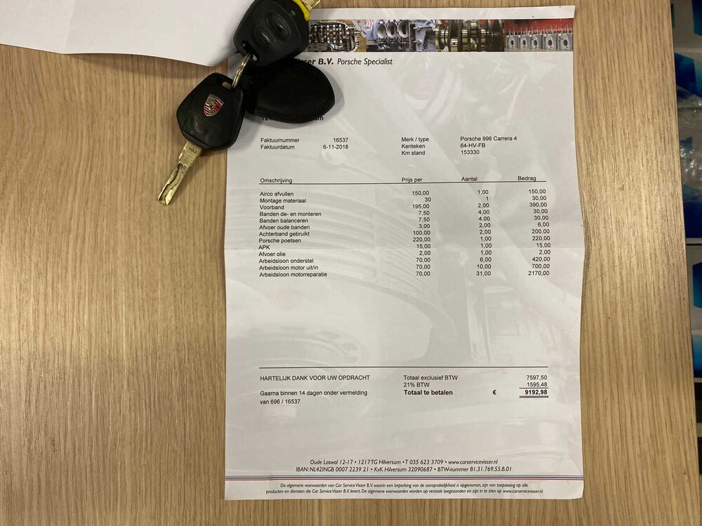 Porsche 911 Carrera 4 996 3.6 Coupé 320PS -Orig. NL- 2002, 64-HV-FB