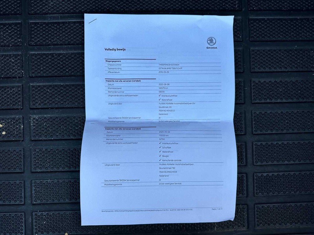 Skoda Octavia 1.0 TSI Greentech Ambition Business 116PS 2016 -Orig. NL-, KJ-172-H