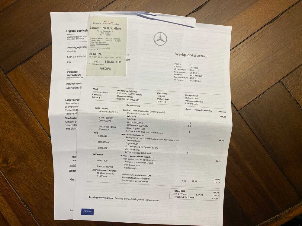 Mercedes-Benz E63 Kombi AMG 5.5 V8 4Matic E-Klasse 557PS 2015 ORIG-NL, 2-ZFK-64