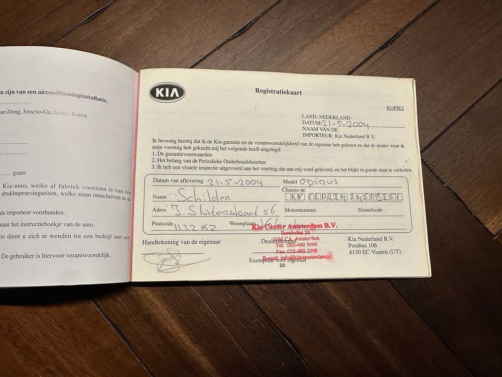 Kia Opirus 3.5 V6 203pk 2004 -Orig. NL-, 99-NZ-ZJ