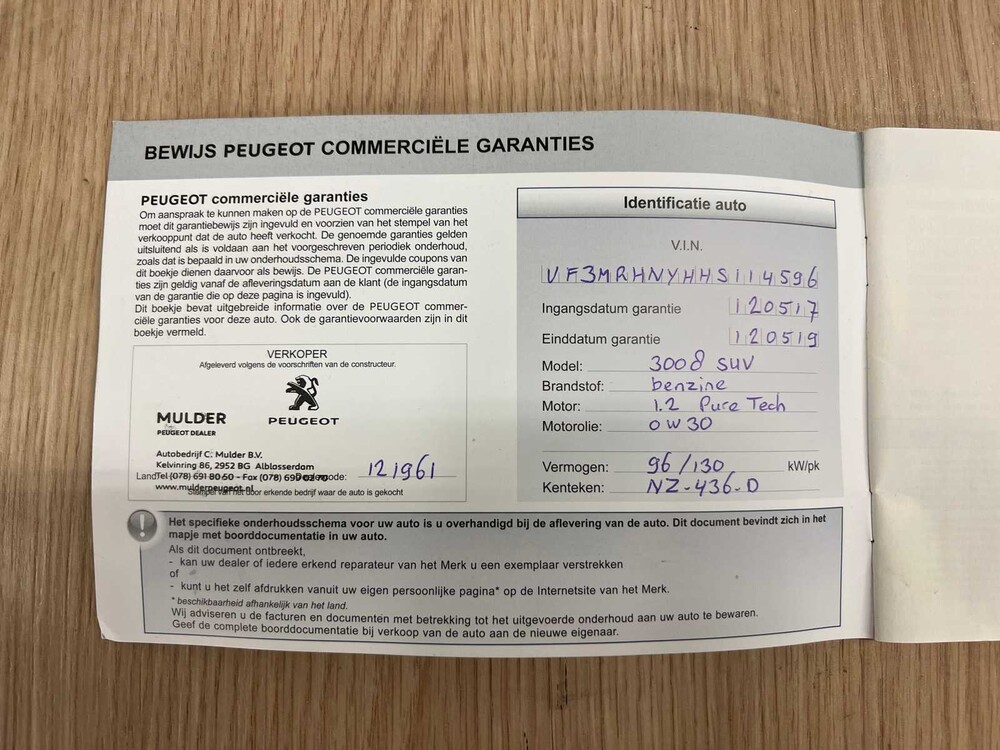 Peugeot 3008 1.2 PureTech GT Line 131PS 2017 ORIG-NL, NZ-436-D