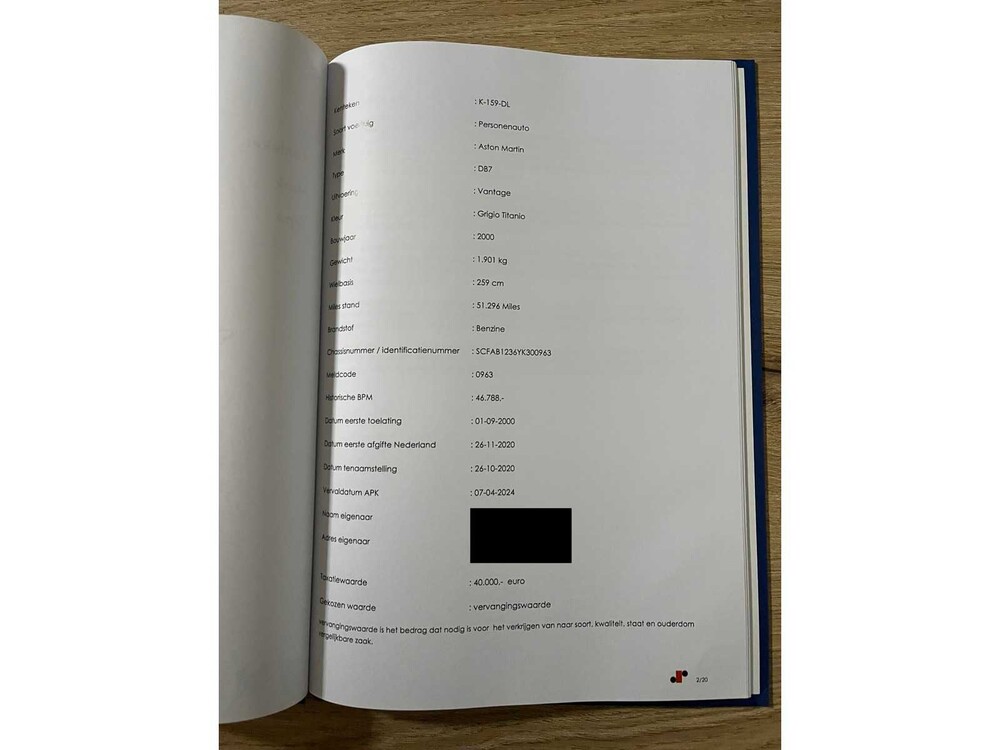 Aston Martin DB7 5.9 V12 Vantage -MANUAL- 420PK 2000, K-159-DL