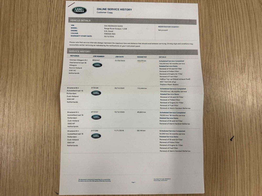 Land Rover Range Rover Evoque 2.0 eD4 US SE Dynamic 150pk 2017 ORIG-NL, ND-468-G