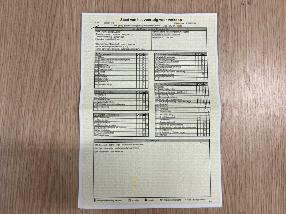 Honda CRX 1.4 90PS 1991, T-865-KZ