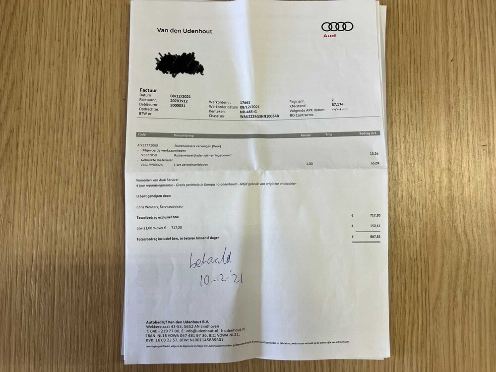 Audi A7 Sportback 1.8 TFSI Pro Line Plus 190PS 2017 FACELIFT (ORIGINAL-NL), NR-485-G