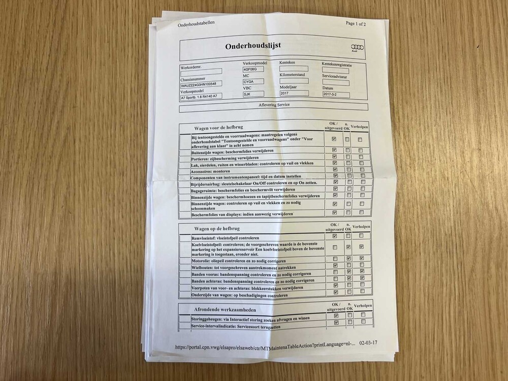 Audi A7 Sportback 1.8 TFSI Pro Line Plus 190PS 2017 FACELIFT (ORIGINAL-NL), NR-485-G