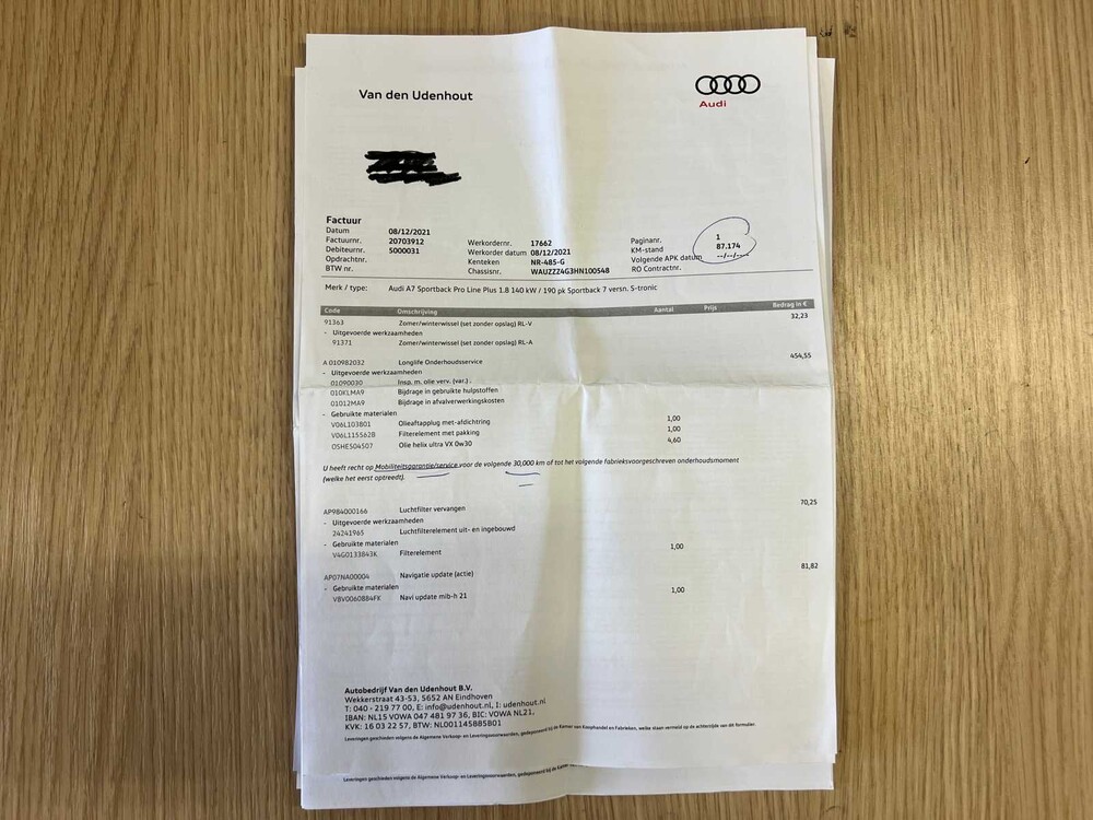 Audi A7 Sportback 1.8 TFSI Pro Line Plus 190PS 2017 FACELIFT (ORIGINAL-NL), NR-485-G