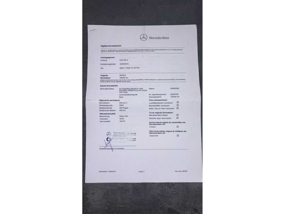 Mercedes-Benz CLA200d Business Solution 136hp 2018 CLA Class Shooting Brake, X-716-ZH