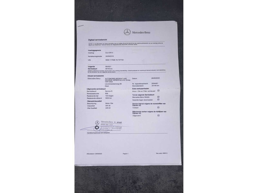 Mercedes-Benz CLA200d Business Solution 136hp 2018 CLA Class Shooting Brake, X-716-ZH