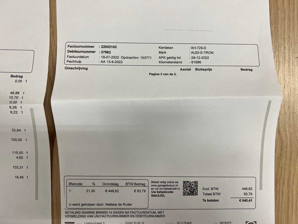 Audi E-Tron 55 Quattro Advanced 95 kWh 360pk 2018 (Origineel-NL), XH-729-D