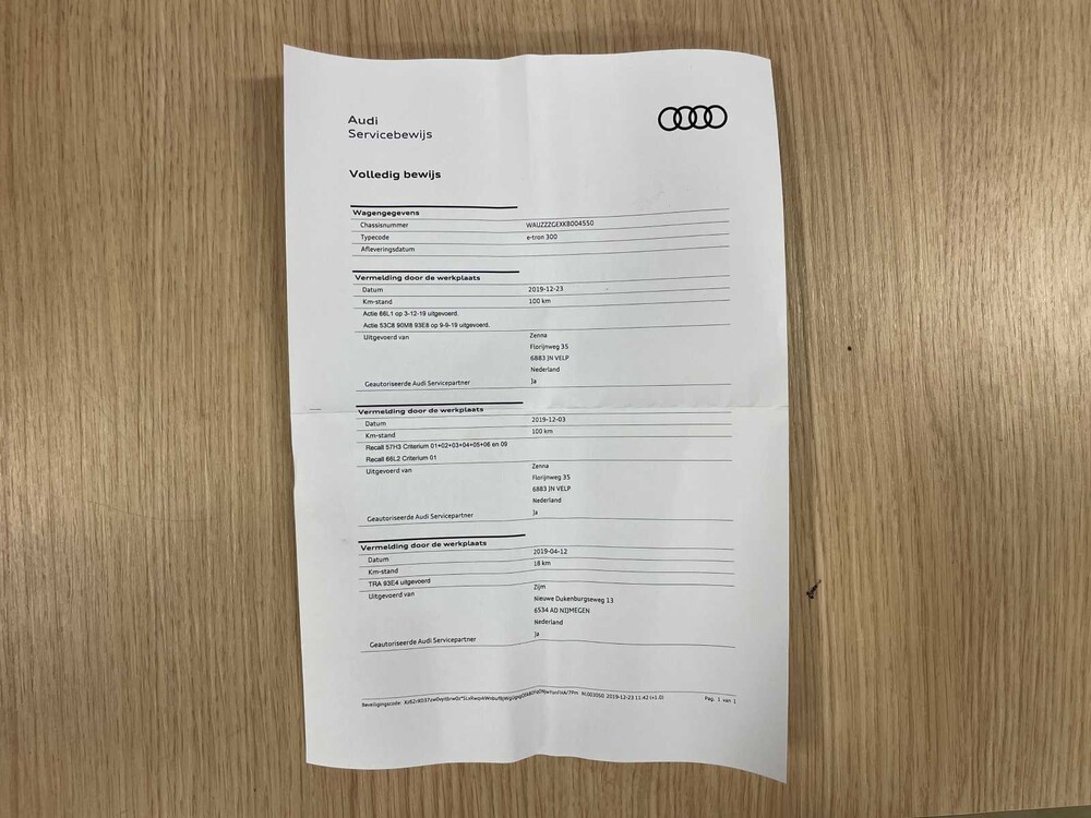 Audi e-tron 55 quattro -EDITION ONE- Advanced 95 kWh 360hp 2019 (original-NL + 1st owner), G-356-VJ