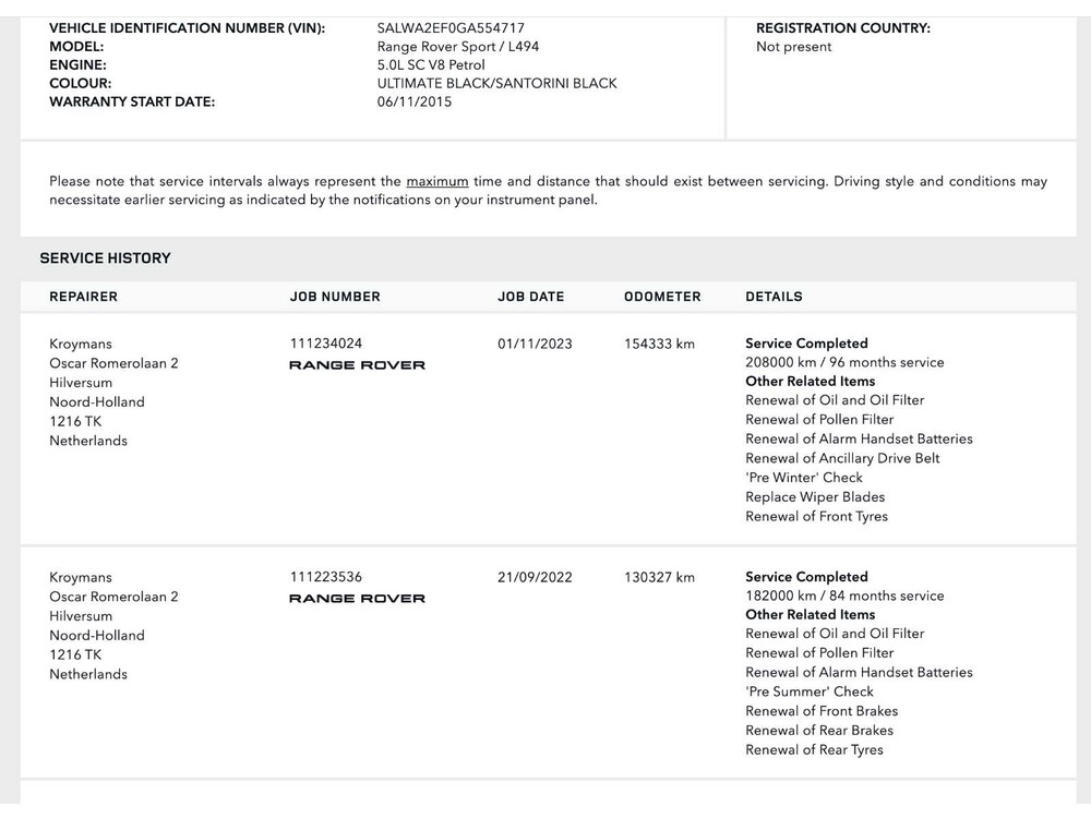 Land Rover Range Rover Sport SVR 5.0 V8 Kompressor 551PS 2015 (Original-UK), HJ-915-F