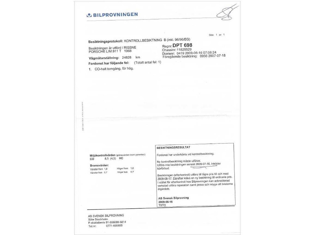 Porsche 911 T SWB 2.0 coupé Matching Numbers 110hp 1968 Oldtimer, DZ-35-72