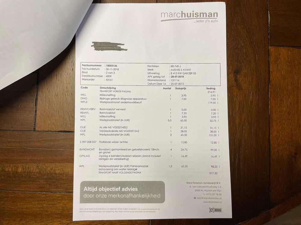 Audi RS6 Avant 4.0 TFSI V8 Quattro Pro Line Plus 560hp 2013, KR-749-J