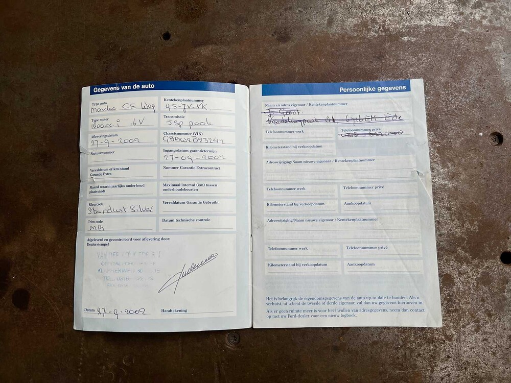 Ford Mondeo Kombi 1.8-16V Cool Edition 110PS 2002 ORIG-NL, 95-JV-UK