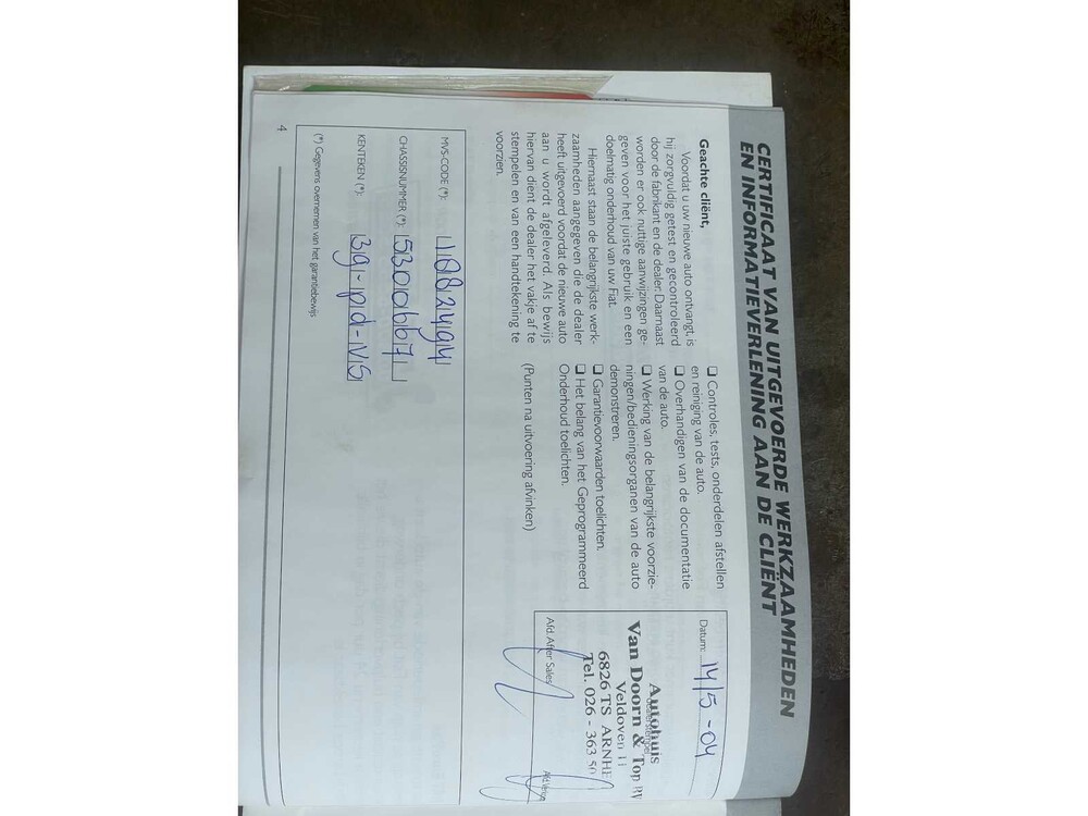 Fiat Punto 1.4-16V Dynamic 95pk 2004, 39-PD-VS