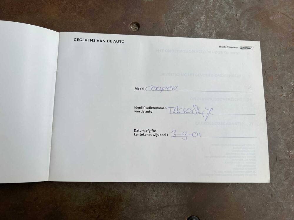 Mini Chili 1.6 Cooper Pepper 116pk 2001 ORIG-NL, 87-HN-BG