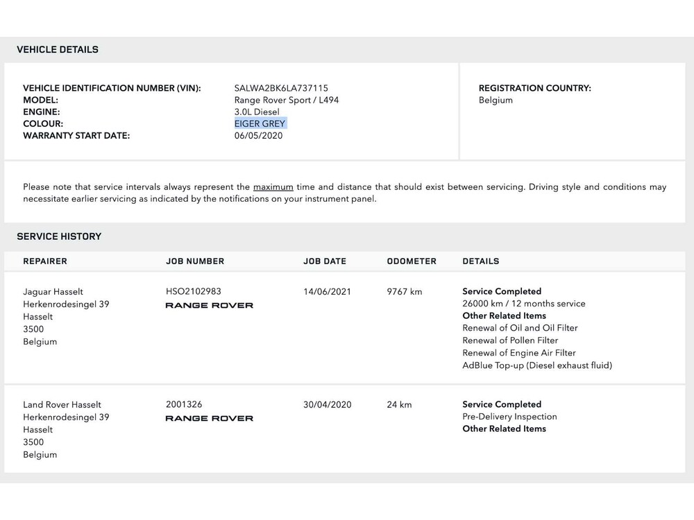 Land Rover Range Rover Sport 3.0 HSE 249PS 2020