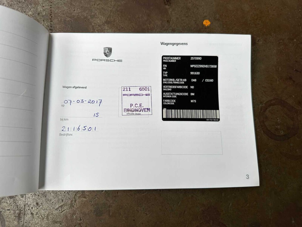 Porsche 911 Turbo 991 Cabriolet 3.8 Facelift 540PS 2017 (Original-NL) Sport-Chrono, NL-708-Z