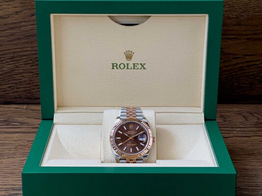 Rolex Datejust 41 CHOCOLATE Everose-Gold Oyster 41mm Oystersteel Everose-Gold 126331 2023 GARANTIE 