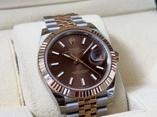 Rolex Datejust 41 CHOCOLATE Everose-Gold Oyster 41mm Oystersteel Everose-Gold 126331 2023 WARRANTY 