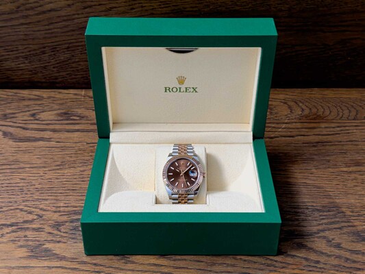 Rolex Datejust 41 CHOCOLATE Everose-Goud Oyster 41mm Oystersteel everose-goud 126331 2023 GARANTIE 