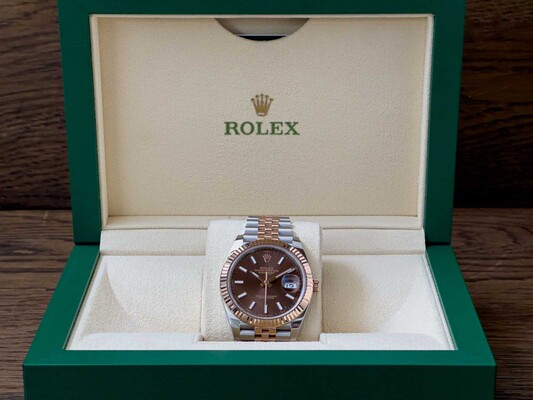 Rolex Datejust 41 CHOCOLATE Everose-Gold Oyster 41mm Oystersteel Everose-Gold 126331 2023 GARANTIE 