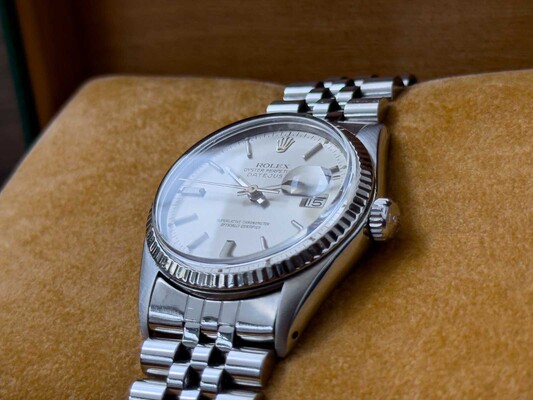 ROLEX DATEJUST OYSTER PERPETUAL 36mm 16014 1979 SILVER DAIL